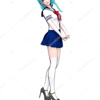 3D Japanse anime schoolmeisje. stockillustratie door vlad-nikon 286558630