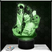 Denji Manga Lamp Decoratie Slaapkamer Jongen 3D Lamp Manga Denji Item Manga Cartoon Idee Cadeau Decoratie Dimlicht Nachtlampje Decoratie Kantoor Idee...