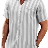 Camiseta Basica Hombre Camisa Hombre COOFANDY Manga Corta