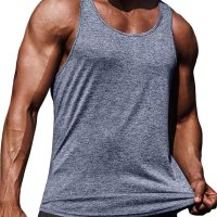 COOFANDY Camiseta sin mangas para hombre para verano gimnasio fitness secado rpido culturismo camiseta sin mangas para hombre azul S: Amazon.es: Moda