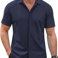 Camisa Hombre Manga Corta Camisa Manga Corta Hombre COOFANDY