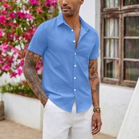 Camiseta Basica Hombre Camisa Hombre COOFANDY Manga Corta