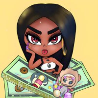 Download Animated Latina Fashionista Cartoon Wallpaper