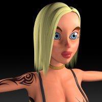 3D Sexy Cartoon Girl Model
