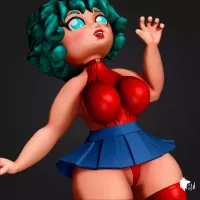 Sexy cartoon anime cute girl for 3d printing 3D model 3D printable