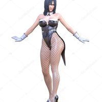 3D Comics cosplay anime Bunny meisje. Stockfoto vlad-nikon 294566884