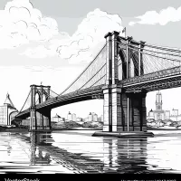 Brooklyn Bridge Comic Art