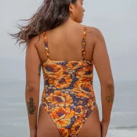 Roxy Mujer Baador De Una Pieza Manga Larga Roxy Retro Revo One Piece Swimsuit Blancas Bañador Enterizo Roxy