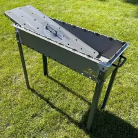 Large heavy-duty BBQ Grill MANGAL for 15 skewers