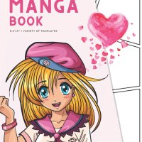 Kawaii Cute Anime Girl Blank Manga Sketchbook