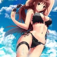 Sexy Manga Girl anime Poster picture metal print paint by gani ismail
