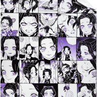 Natoio Shinobu-kocho Manga Collage Blanket for Anime FanPurple Butterfly Decorative Ultra-Soft Flannel Throw Blankets for Bed Couch Sofa Home Small 50x40 : Buy Online at Best Price in KSA