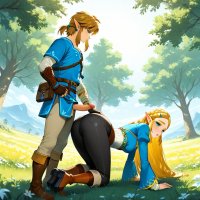 Zelda Is Curious Link From Breath Of The Wild Link Is Fully Visible Hentai AI Porn
