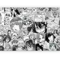 Ahegao Manga MacBook Skin Sticker Vinyl Bundle