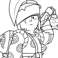 Brawl Stars New Brawler Sushi Samurai Kenji Coloring Pages