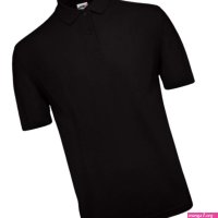 Polera Hombre Pique Manga Corta Negra