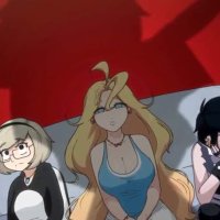 Cartoon porn video featuring four female cartoon characters being fucked