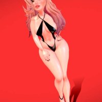 Stylized Cartoon Sexy Game Girl character