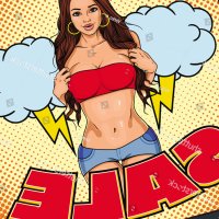 Sexy Cartoon Girl Dressed Top Shorts Stock Vector Royalty Free 751864402