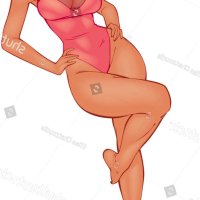 Sexy Cute Cartoon Pinup Girl Stock Vector Royalty Free 1543077590