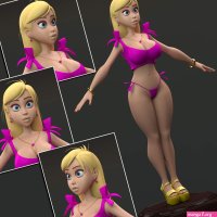 Cartoon Sexy Female 3D Model 99