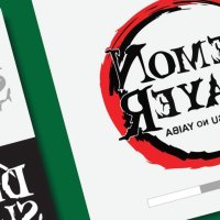 kimetsu no yaiba or demon slayer logo manga and anime isolated in green background english version 14960271 Vector Art at Vecteezy