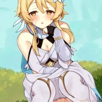 metaring genshin impact lumine cleavage nopan pantyhose pee pussy skirt lift uncensored