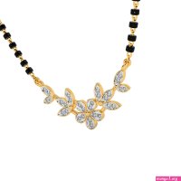 Buy Flower Design Diamond Mangalsutra With Chain Online