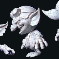 3D model Stylized cartoon goblin VR AR low-poly
