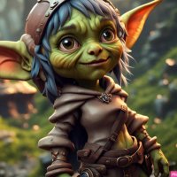 Cute Goblin Girl in 3D Game Cinematic Style