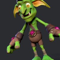 3D Cartoon Tall Goblin Model