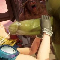 Hulk Monster Cock Fucking Invisible Woman in the Ass