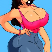 cartoon big boobs Blank Template