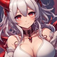 Sexy Devil Anime Chick with Huge Boobs Poster for Sale by KnottyToons