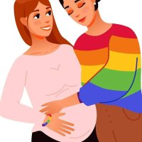 LGBT. A lesbian couple is expecting a baby. Lesbian couple preparing to become parents. Romantic sexual relations between women. Lesbian lovers. Cartoon vector illustration. 21832549 Vector Art at Vecteezy