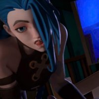 Night Time TV with Jinx Cartoon Porn Video