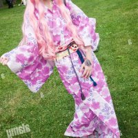 Teenagers participate in cosplay as they dress as their favorite characters from manga comic books during Japan Day in New York Stock Photo