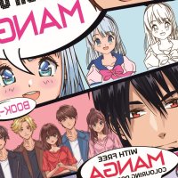 Colour Your Own Manga Book 2 With Free Manga Colouring Poster Age 4