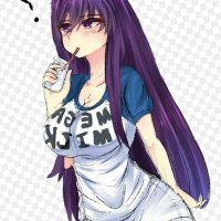 anime animegirl girl garota sexy oppai purplehair
