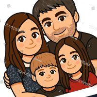 Cute Cartoon Illustration Happy Family Two Stock Vector Royalty Free 2642399659