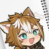 Chibi Gorou Genshin Impact Gorou Chibi Cute Spiral Notebook