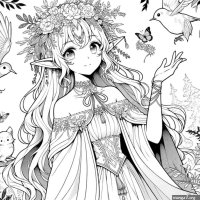 Manga Girl Coloring Pages