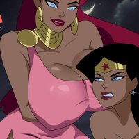 Porn comic Big Trouble. Justice League. Ghostlessm Sex comic Woman fought the