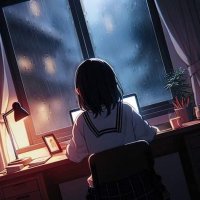 Lofi Girl Study Lamp Rain