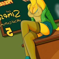 Porn comic Old Habits. Part 5. The Simpsons. Sex comic saw the headmaster
