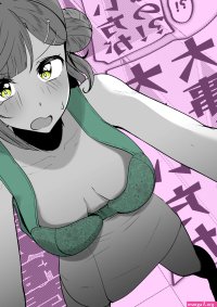 yaa-kun uehara ayumu love live! love live! nijigasaki high school idol club absurdres commentary highres translation request !? 1girl angry arms up bare legs blush bra breast conscious breasts changing room collarbone