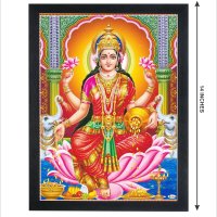 Paintsio Maa LakshmiMata Laxmi Wall Mounted Painting 14 10 Inches : Amazon.in: Home Kitchen