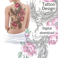 Red phoenix tattoo