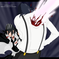 Kuchiki Byakuya kills Shukuro Tsukishima