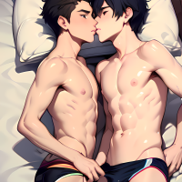 Kissing in Bed by gaggedguyropeworks on DeviantArt